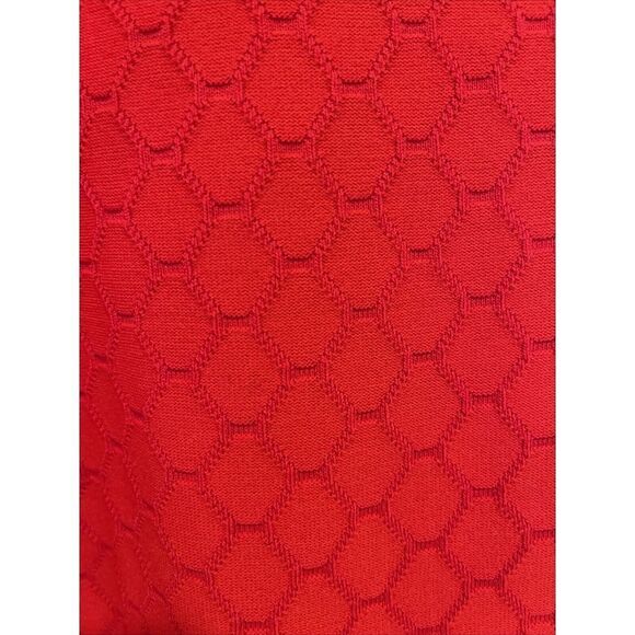 Leo & UGO Women RED Pullover Sweater With Pearl Neck And Sleeve Size 4 Holiday - Picture 5 of 5